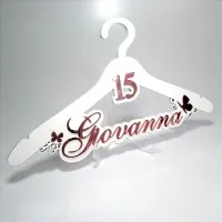 Cabide Com Nome Dos Noivos Personalizado Debutante, Daminha