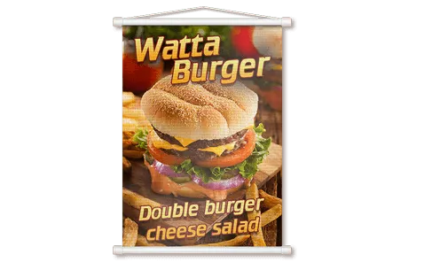  BANNER  C/ ACABAMENTO BASTÃO E CORDA  Imagem