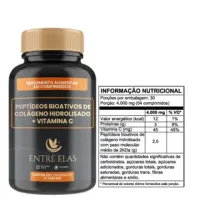 Peptídeos Bioativos de Colágeno Hidrolisado + Vitamina C 1000mg 120 Comprimidos - Foto 4