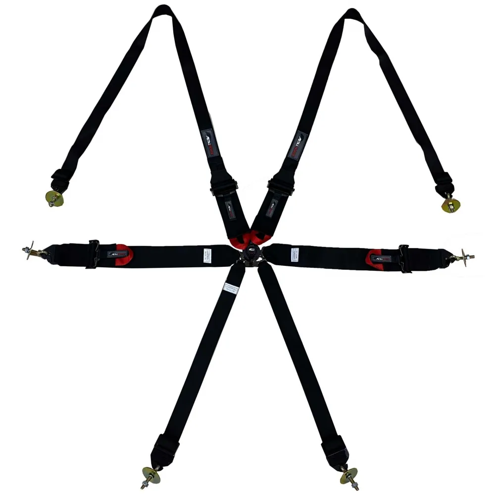 Cinto Racing 6 Pontos Certificado FIA 8853-2016 - Preto Imagem