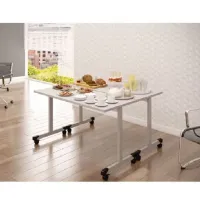 Mesa de Treinamento 1200 Pé Metal com Tampo Articulável M. Office - Foto 3