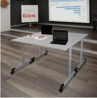 Mesa de Treinamento 1350 Pé Metal com Tampo Articulável M. Office - Foto 10