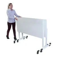 Mesa de Treinamento 1500 Pé Metal com Tampo Articulável M. Office - Foto 3