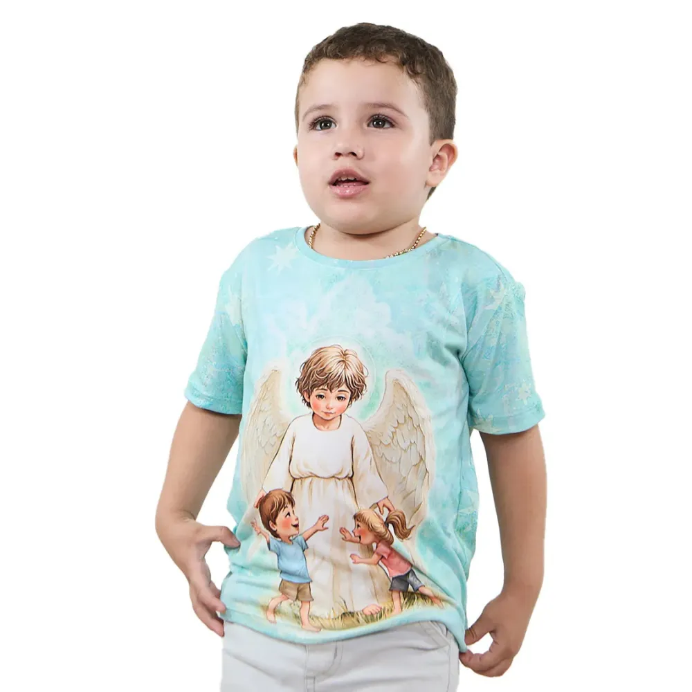 Camiseta Infantil Anjo da Guarda Imagem