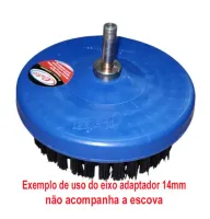 Eixo adaptador M14x8MM para escova e boinas rosca m14 para uso em mandril — imagem 3