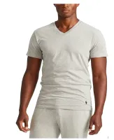 Camiseta Polo Ralph Lauren Custom Slim Fit Gola V  Masculino                           - Foto 7