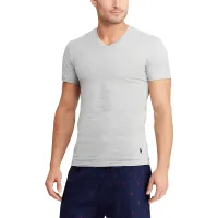 Camiseta Polo Ralph Lauren Custom Slim Fit Gola V  Masculino                           - Foto 8