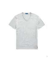 Camiseta Polo Ralph Lauren Custom Slim Fit Gola V  Masculino                           - Foto 10