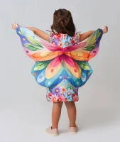 Vestido Borboleta com Asa e Led - Kit Menina e Boneca  - Foto 4