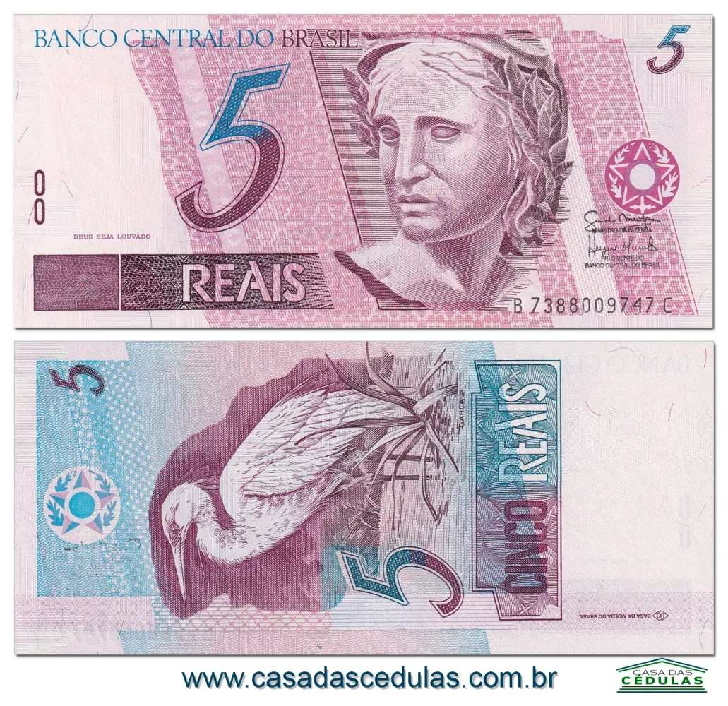 C277  B C - 5 Reais Fe - 1ª Serie - Guido Mantega - Henrique Meirelles