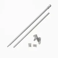 Mastro De Parede Aluminio P/bandeira Reforçado Cinza - Foto 4