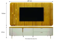 Painel Celine + Bancada Celine TV  85 2,41 Duas cores - Foto 5