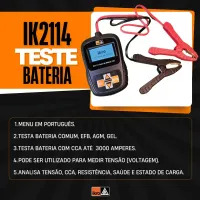 Analisador De Bateria Digital 12v IK-2114 Ikro - Foto 3