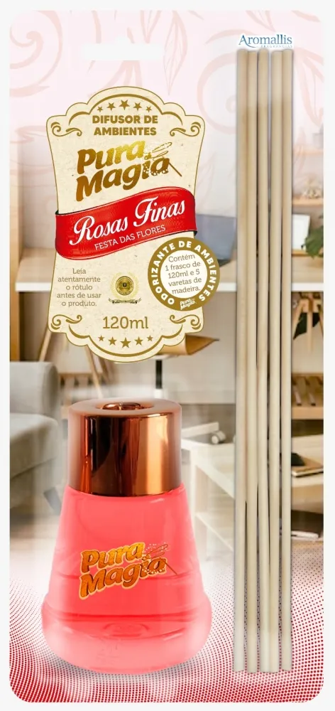Difusor Blister 120ml - Rosas Finas - Inspiração Olfativa: Festa das Flores
