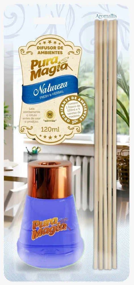 Difusor Blister 120ml - Natureza - Inspiração Olfativa: Fresh e Herbal