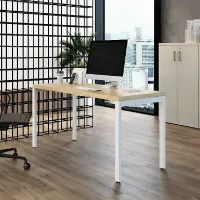 Mesa Reta 1600 Pé Metal Trave Opus - Foto 2