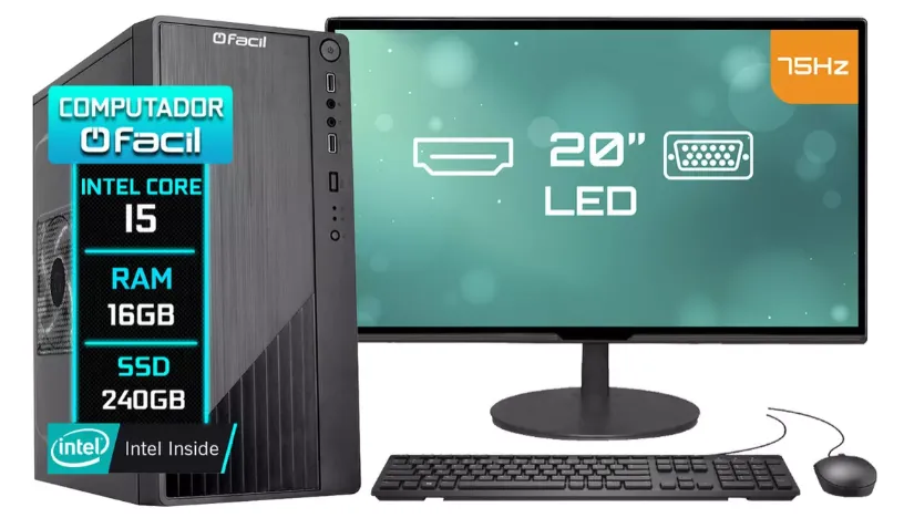 Computador Completo H61 Intel Core I5 2ª 16gb Ssd 240gb