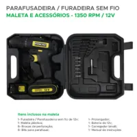 Parafusadeira Furadeira De Baterias Lí-íon SC-99 Com Maleta Kokay - Foto 2