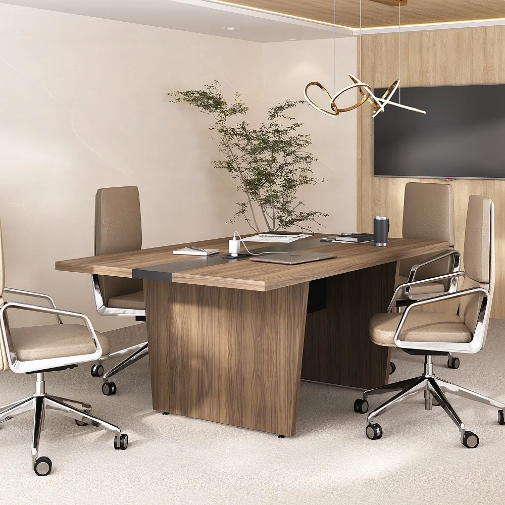 Mesa de Reunião Retangular 1800 Modular com Caixa de Tomadas Tamburato 37mm Y37