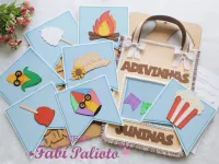 G1.883  Gabarito de Moldes  em MDF Sacola Adivinhas Juninas - Foto 4