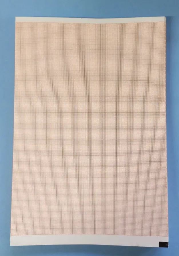 PAPEL TERMOSENSÍVEL P/ ECG COMPATÍVEL COM ELISHA - TITS 210X140X140 (pacote com 10 blocos) Imagem