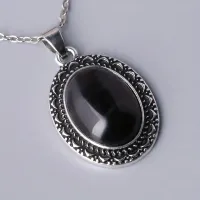 Conjunto Colar e Brincos com Obsidiana Negra - Foto 3