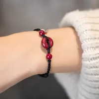 Pulseira com Fivela Ping'an de Cinábrio - Foto 2