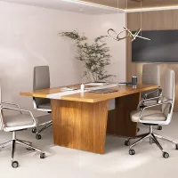 Mesa de Reunião Retangular 1800 Modular com Caixa de Tomadas Tamburato 37mm Y37 - Foto 2