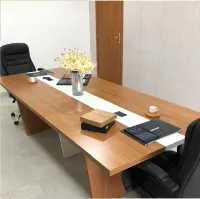 Mesa de Reunião Retangular 2600 Modular com Caixa de Tomadas Tamburato 37mm Y37 - Foto 2