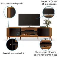 Rack Legacy largura 1,60  metros tv  ate´65 - Foto 2