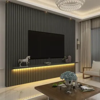 Painel Nobre Ripado 2,30 gelius altura 2.50 tv ate 85  em 3 cores sem nicho