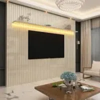 Painel Nobre Ripado 2,30 gelius altura 2.50 tv ate 85  em 3 cores sem nicho - Foto 2