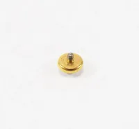 Topo em TITÂNIO Pedra Branca PVD GOLD 1.6mm - 3mm  TIT07 - Foto 3