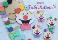 G1.884  Gabarito de Moldes  em MDF  Palhaço Careca