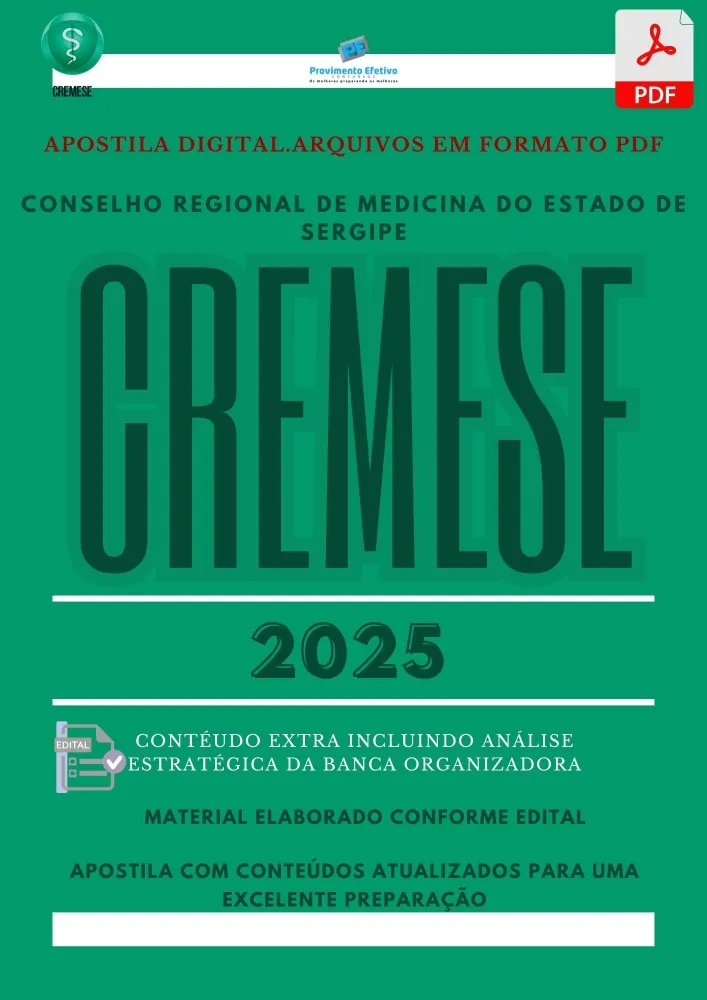Apostila CREMESE Auxiliar Administrativo 2025
