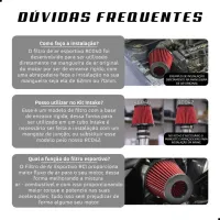 Filtro Esportivo  Duplo Fluxo Black Race - Foto 5