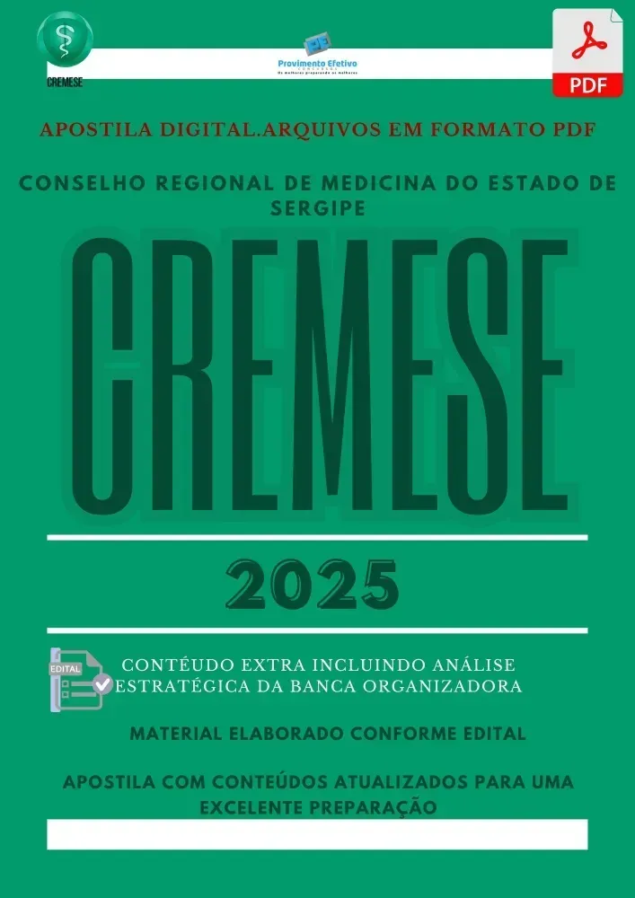 Apostila CREMESE Contador 2025 Imagem