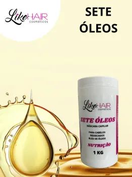 MASCARA NUTRIÇÃO SETE ÓLEOS 1KG LIKE HAIR COSMETICOS