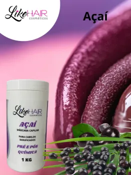 MASCARA PÓS QUIMICA AÇAÍ 1KG LIKE HAIR COSMETICOS