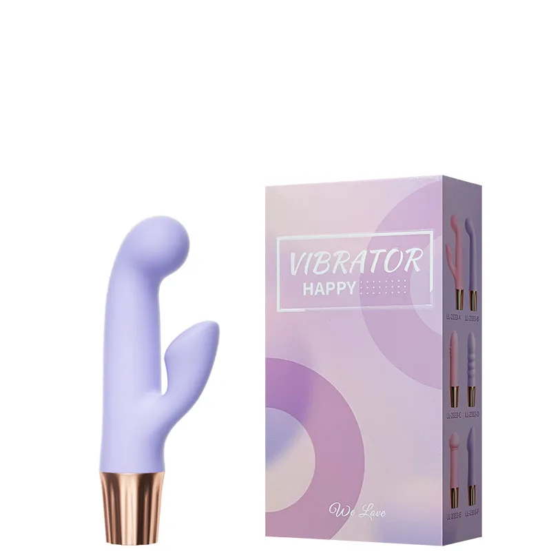 Vibrador Recarregável Ponto G com Estimulador Clitoriano – VIBRATOR HAPPY WE LOVE – VR-144 Imagem