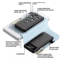 Carregador Portátil kapbom ka9932 10000mah Carregamento Super Rápido - Foto 2