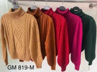 Blusa croped tricot com gola alta arans e bolinhas GM 819 Tam M - Foto 2