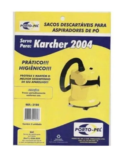 Saco descartavel Karcher A2003, A2004 kit com 3 pçs