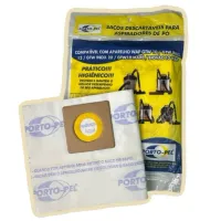 Saco Descartavel Aspirador WAP GTW 10/12 Gtw Inox 12/20 Gtw 10 Maré Biovac 10 Wap, Kit com 3 unidades