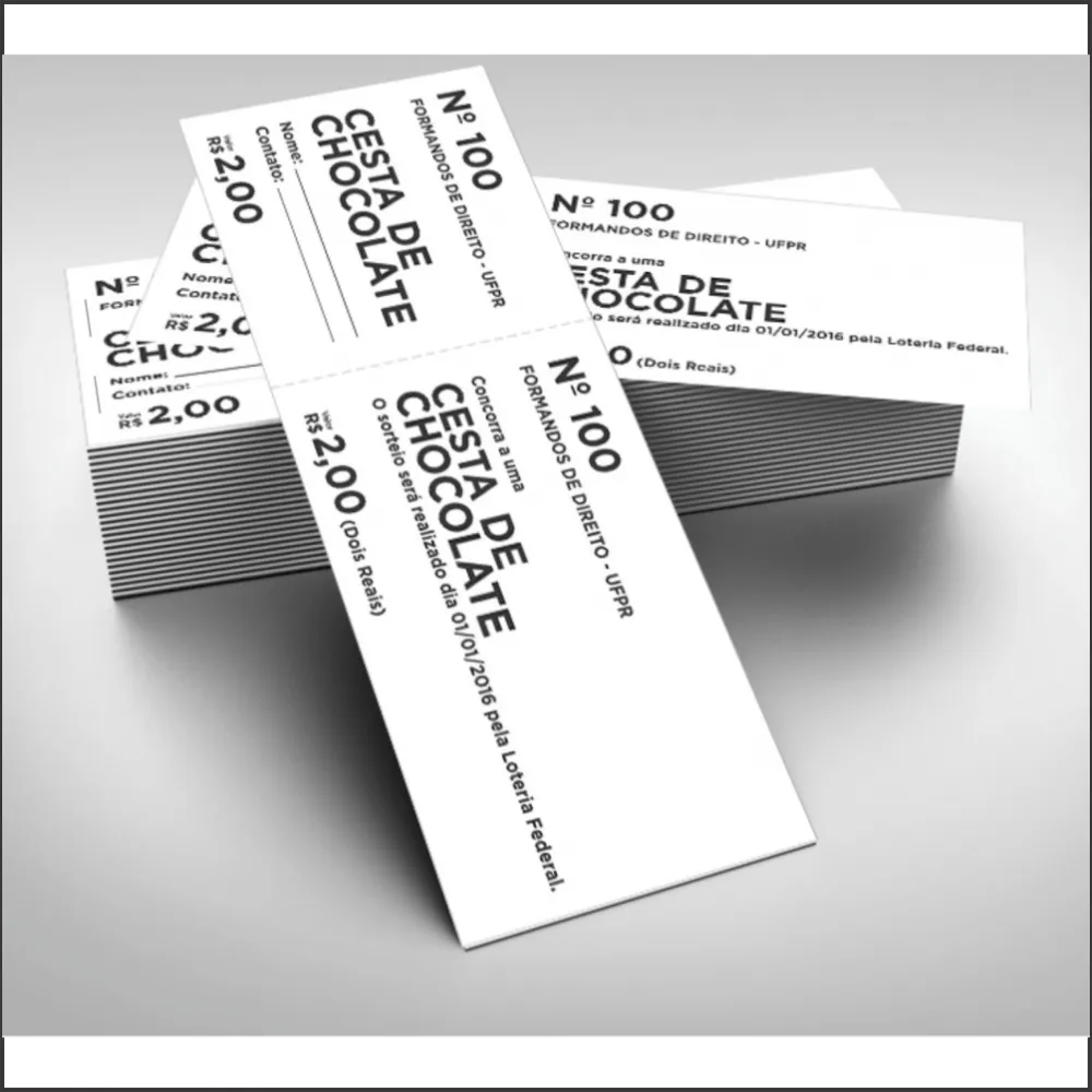 BLOCO DE RIFA PERSONALIZADA  Com  50 Folhas  Imagem