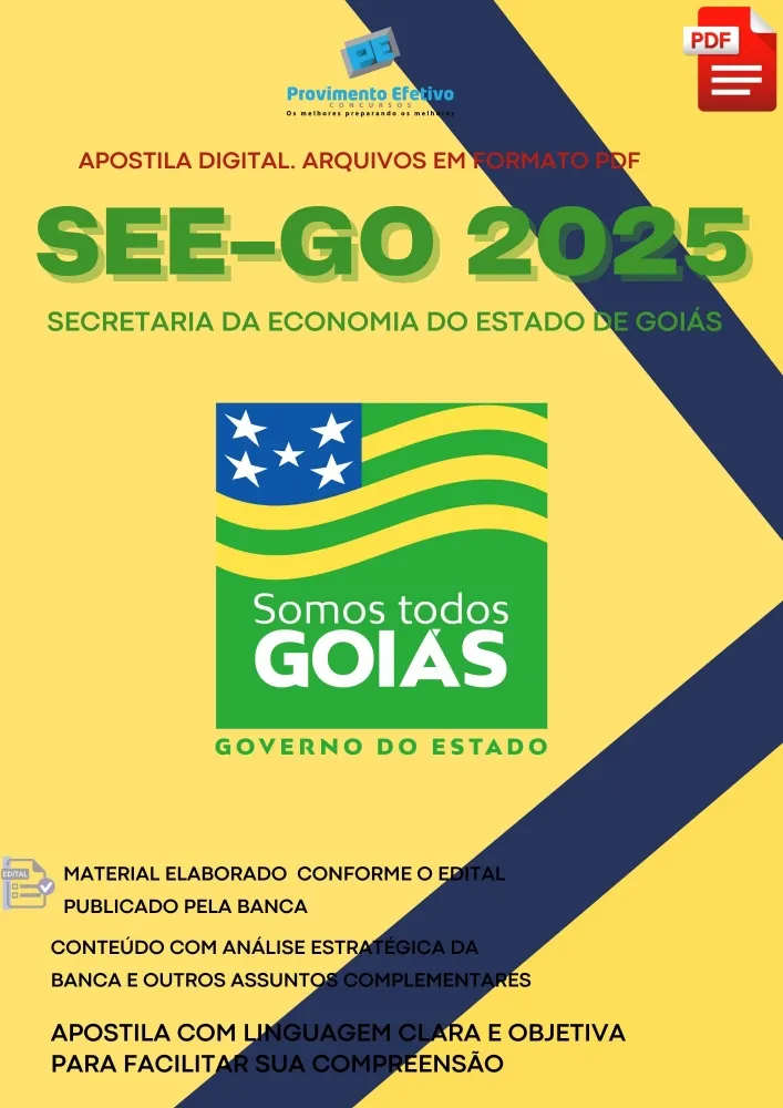 Apostila SEE GO 2025 Auditor Fiscal Estadual