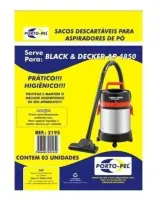 Saco Descartavel Black e Decker AP4850 Kit com 3 Unidades