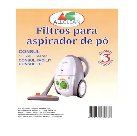 Saco Descartavel Consul Facilite, Consul Fit e Consul Leve kit com 3 pçs