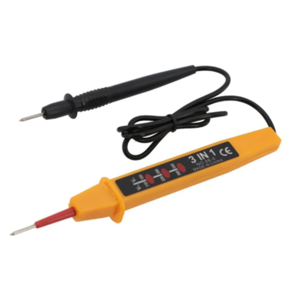 Caneta Medidora Tensão 3 em 1 110v 150v 220v 300v 380v 500v Ac/dc,Testador de tensão de automóvel, detector de luz de teste
