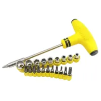 Jogo Chave Tipo T + Bits + Soquete Canhão 21pçs - Foto 4